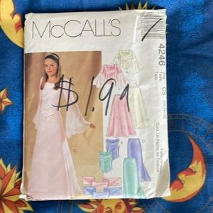 Vintage 2003 girls sewing pattern